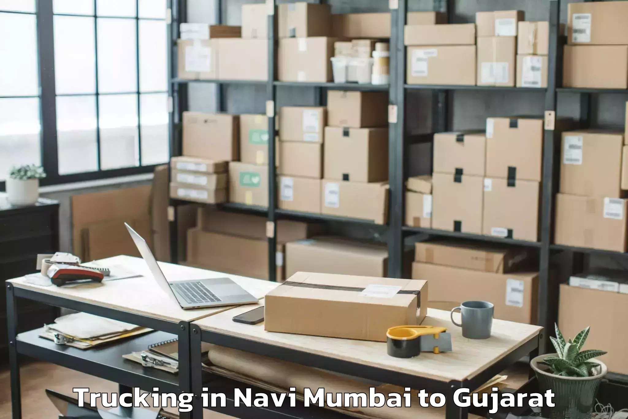 Book Navi Mumbai to Sihor Trucking Online